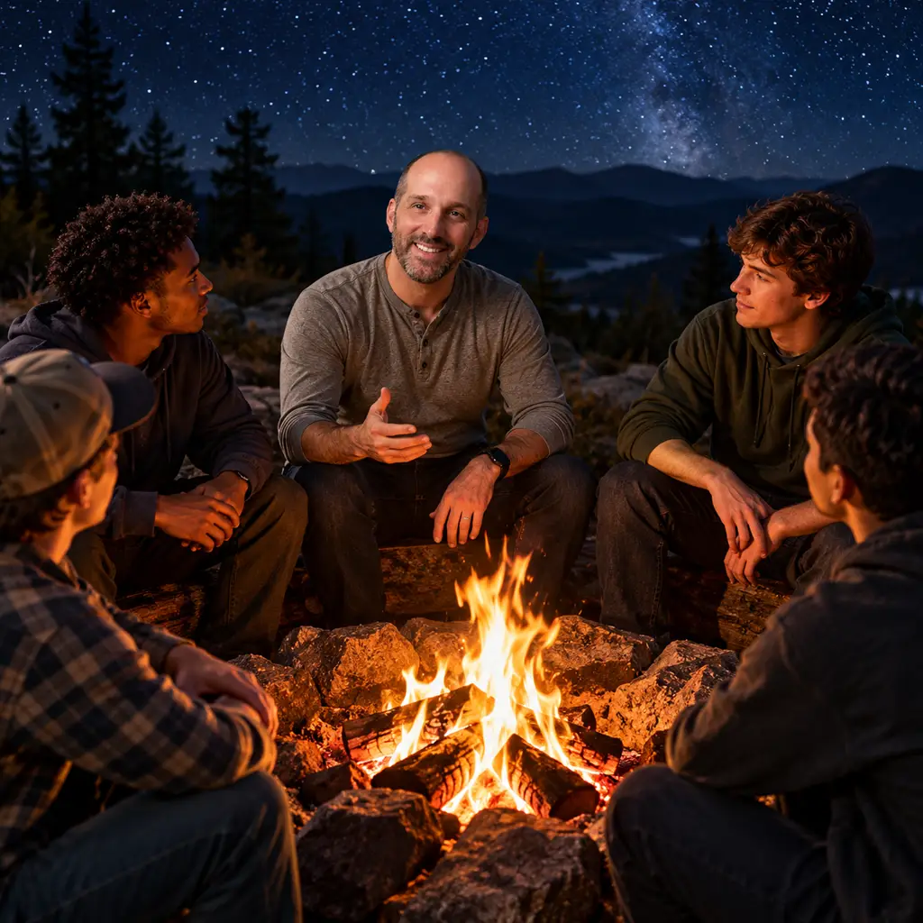 Men helping boys become men