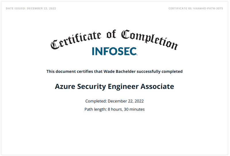 Azure Secure Engineer Associate