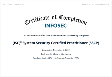 Systems Security Certified Practitioner (SSCP)