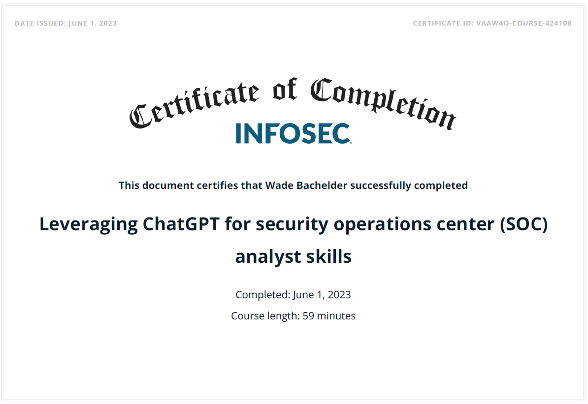Leveraging ChatGPT for security operations center (SOC)