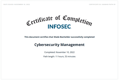 Cybersecurity Management