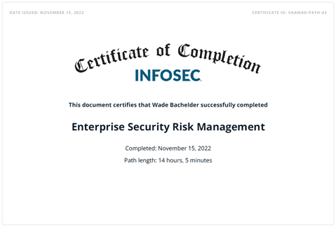 Enterprise Security Risk Management