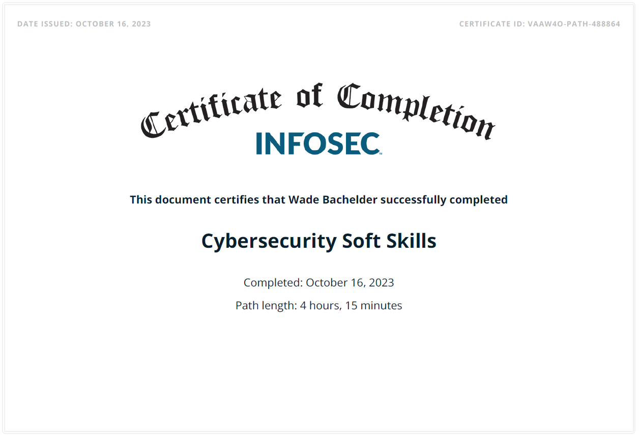Cybersecurity Soft Skills